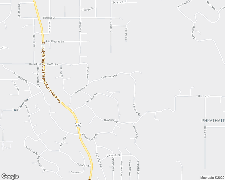 map of restaurants, bars, coffee shops, grocery stores, and more near 5858 Ulu Court in Yucca Valley