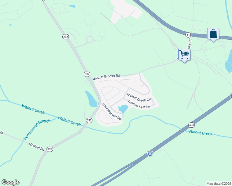 map of restaurants, bars, coffee shops, grocery stores, and more near 261 Seasons Valley in Pendergrass