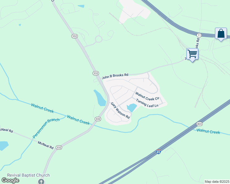 map of restaurants, bars, coffee shops, grocery stores, and more near 429 Winter Chase in Pendergrass