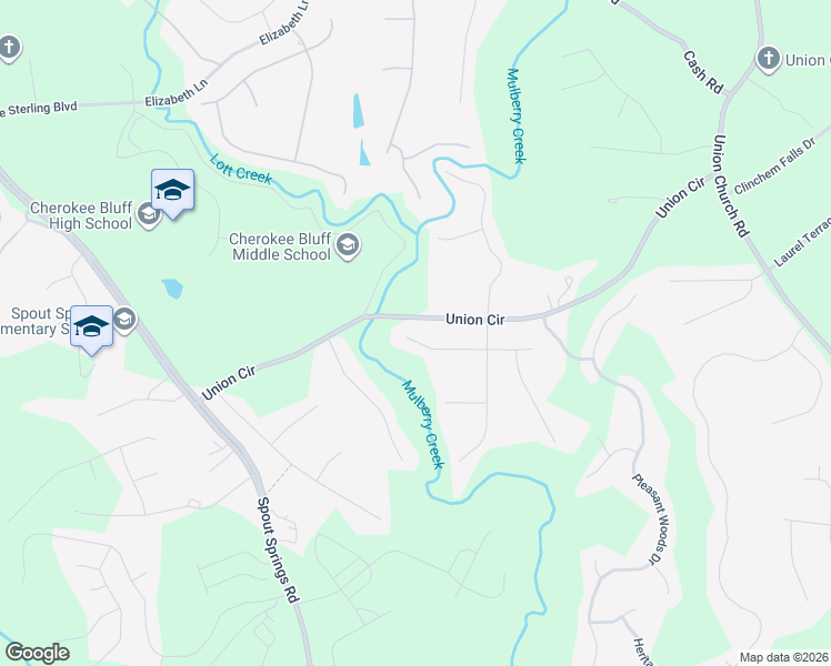 map of restaurants, bars, coffee shops, grocery stores, and more near 5311 Redfield Way in Flowery Branch