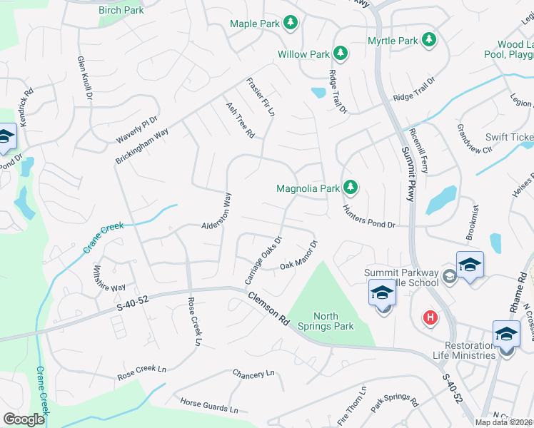 map of restaurants, bars, coffee shops, grocery stores, and more near 8 Coachmen Court in Columbia