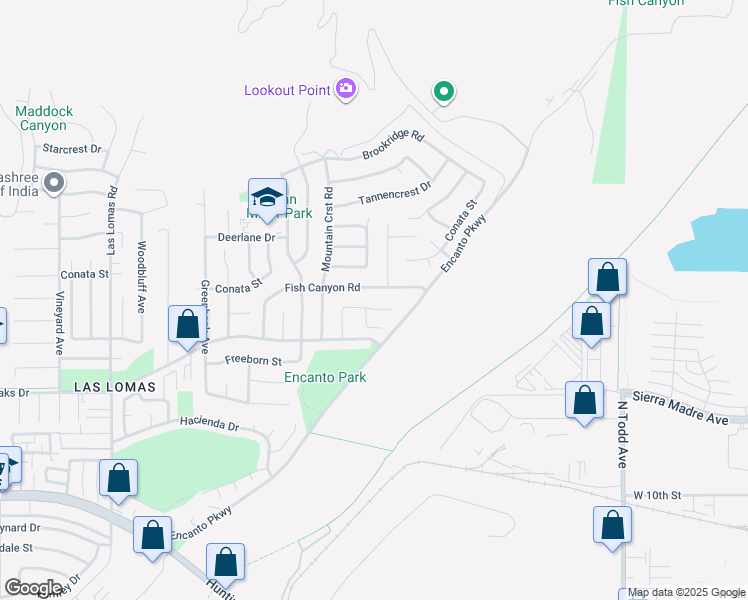 map of restaurants, bars, coffee shops, grocery stores, and more near 537 Elkhorn Drive in Duarte