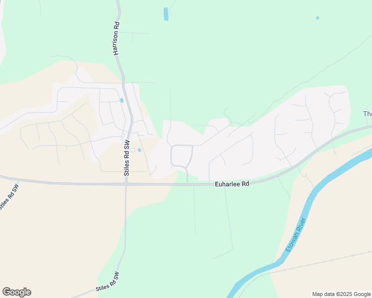 map of restaurants, bars, coffee shops, grocery stores, and more near 28 Fouche Drive Southwest in Cartersville