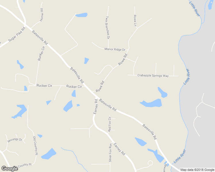 map of restaurants, bars, coffee shops, grocery stores, and more near 3140 Batesville Road in Woodstock