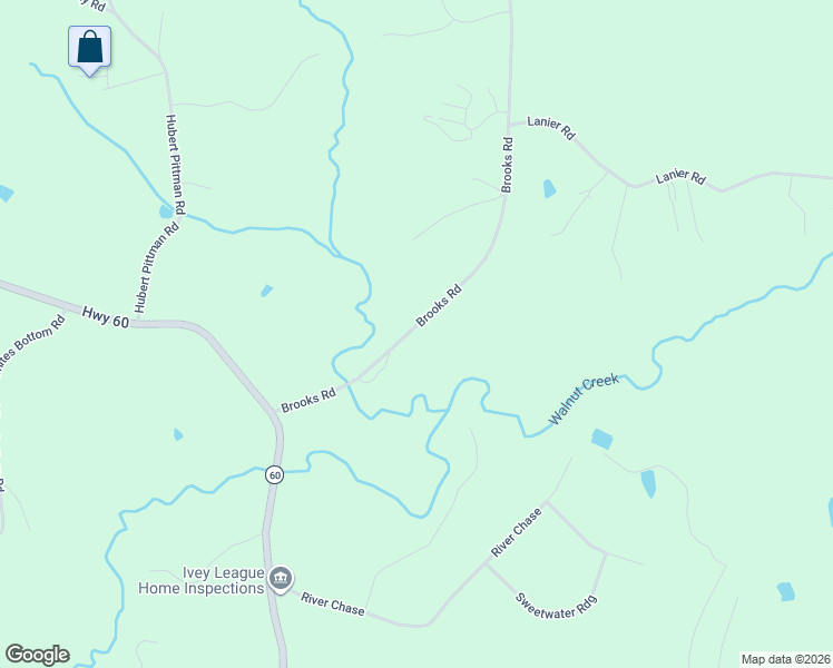map of restaurants, bars, coffee shops, grocery stores, and more near 376 Brooks Road in Pendergrass