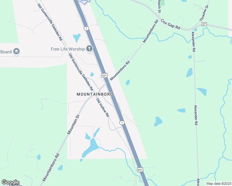 map of restaurants, bars, coffee shops, grocery stores, and more near 10200 U.S. 431 in Boaz