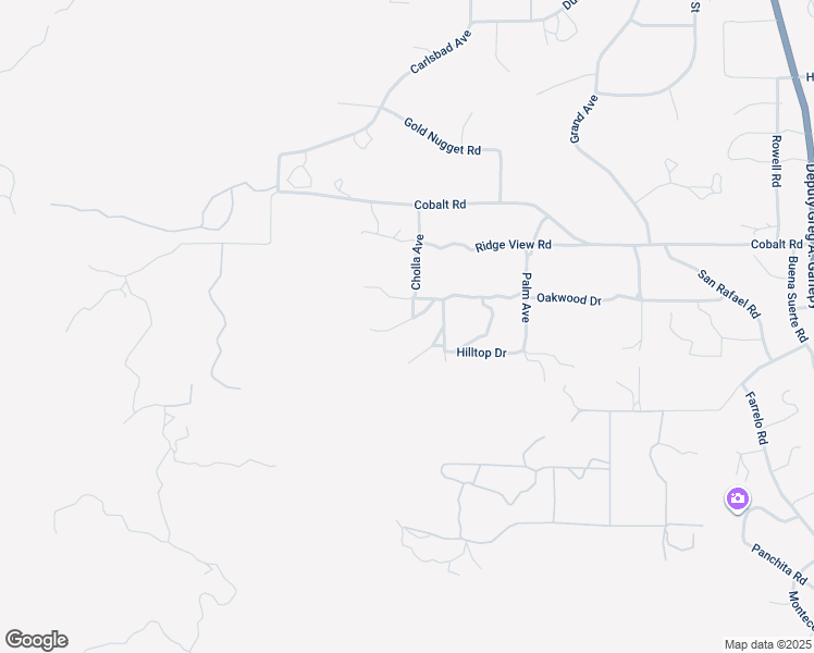 map of restaurants, bars, coffee shops, grocery stores, and more near 5845 Cholla Avenue in Yucca Valley