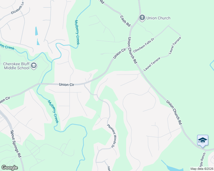 map of restaurants, bars, coffee shops, grocery stores, and more near 5419 Pleasant Woods Drive in Flowery Branch