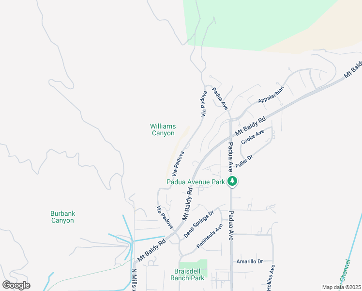map of restaurants, bars, coffee shops, grocery stores, and more near 4225 Vía Padova in Claremont