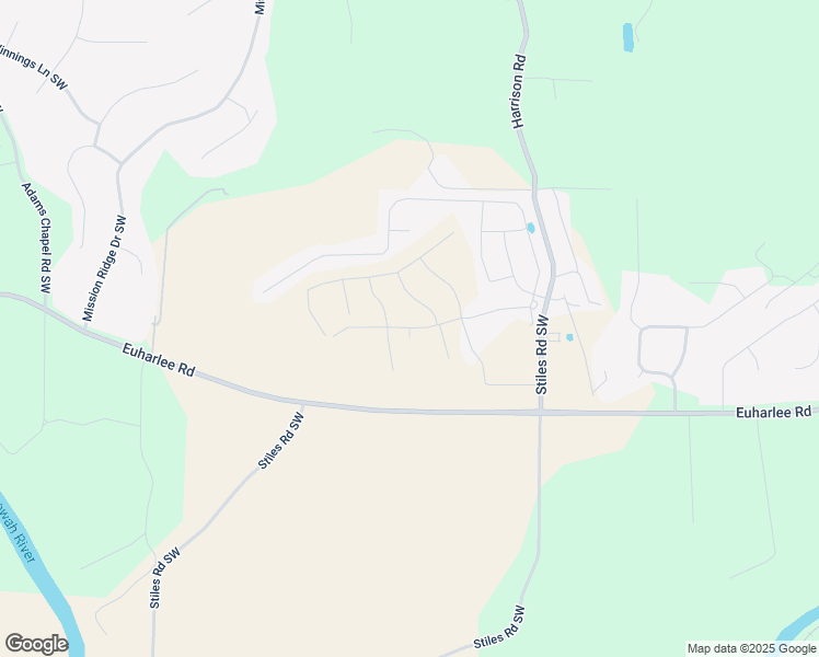 map of restaurants, bars, coffee shops, grocery stores, and more near Sierra Point in Bartow County