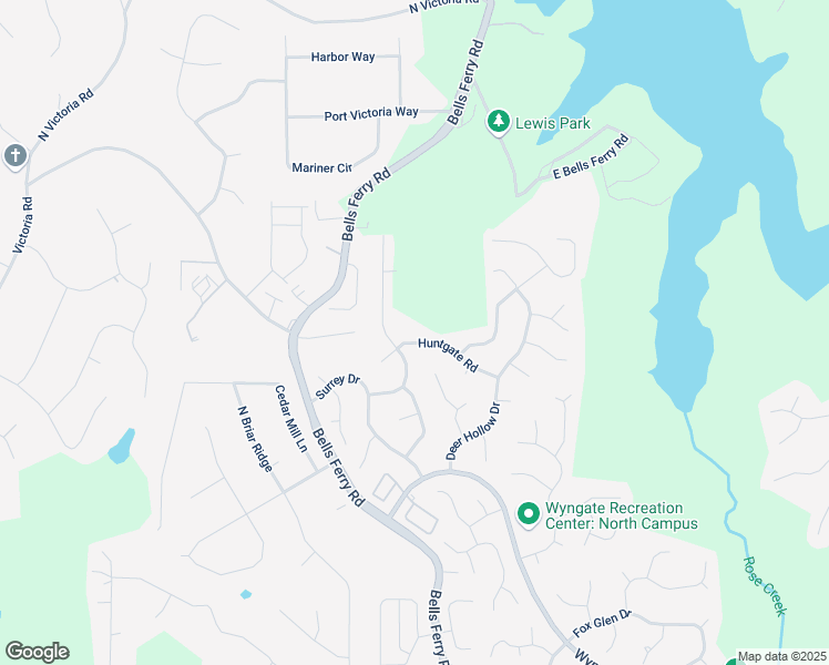 map of restaurants, bars, coffee shops, grocery stores, and more near 513 Huntgate Road in Woodstock