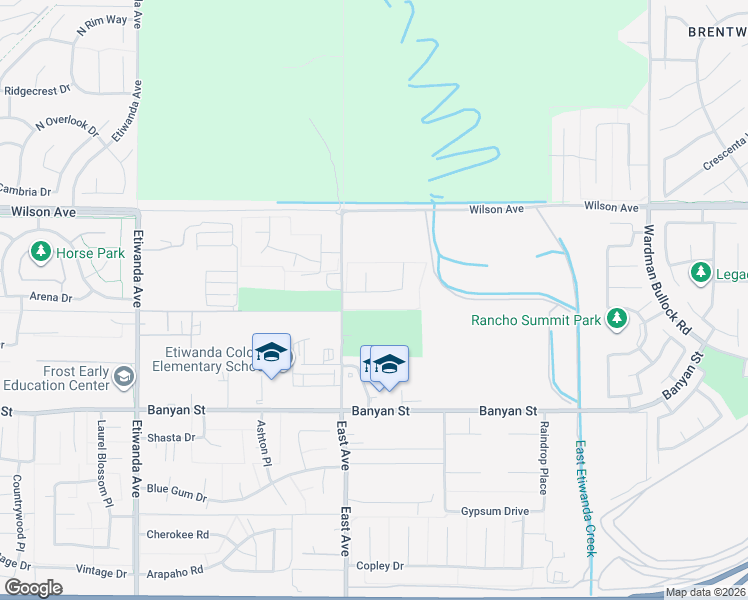 map of restaurants, bars, coffee shops, grocery stores, and more near 13367 Hunt Club Drive in Rancho Cucamonga