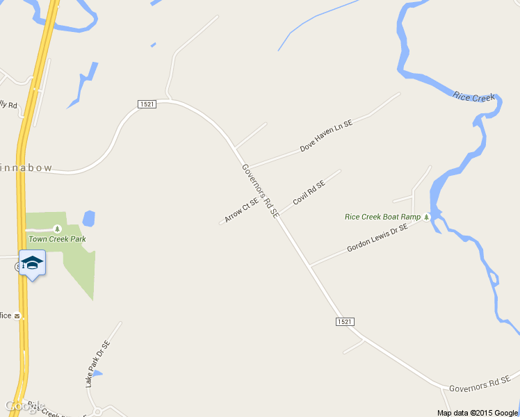 map of restaurants, bars, coffee shops, grocery stores, and more near 501 Governors Road Southeast in Winnabow