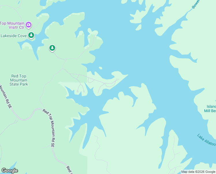 map of restaurants, bars, coffee shops, grocery stores, and more near 10 Harbor Drive Southeast in Cartersville