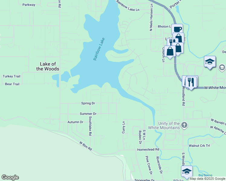map of restaurants, bars, coffee shops, grocery stores, and more near 2488 Breakwater Road in Lake of the Woods