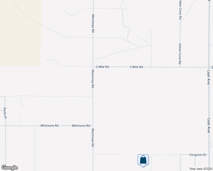 map of restaurants, bars, coffee shops, grocery stores, and more near Mantonya Road in Twentynine Palms