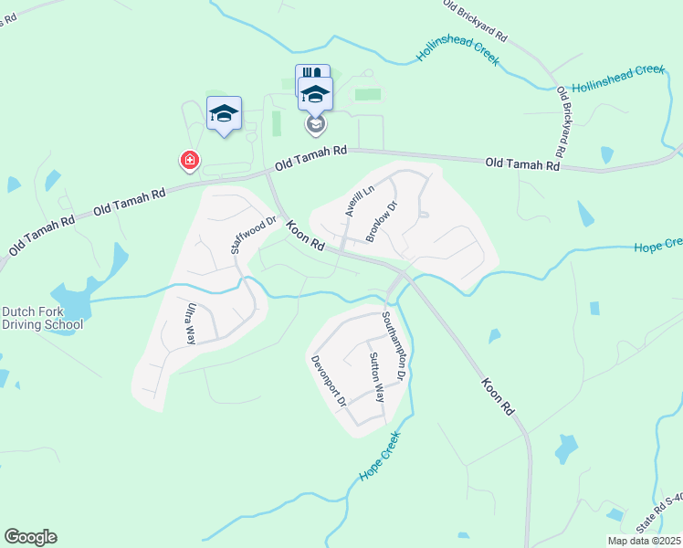 map of restaurants, bars, coffee shops, grocery stores, and more near 1307-1311 State Road S-40-498 in Irmo