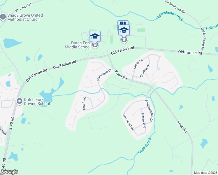 map of restaurants, bars, coffee shops, grocery stores, and more near 209 Staffwood Drive in Irmo