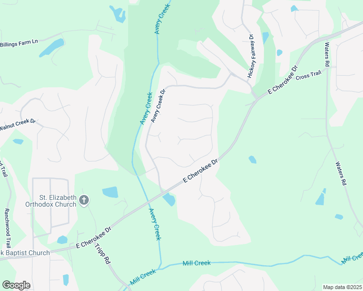 map of restaurants, bars, coffee shops, grocery stores, and more near 219 Maple Creek Chase in Woodstock