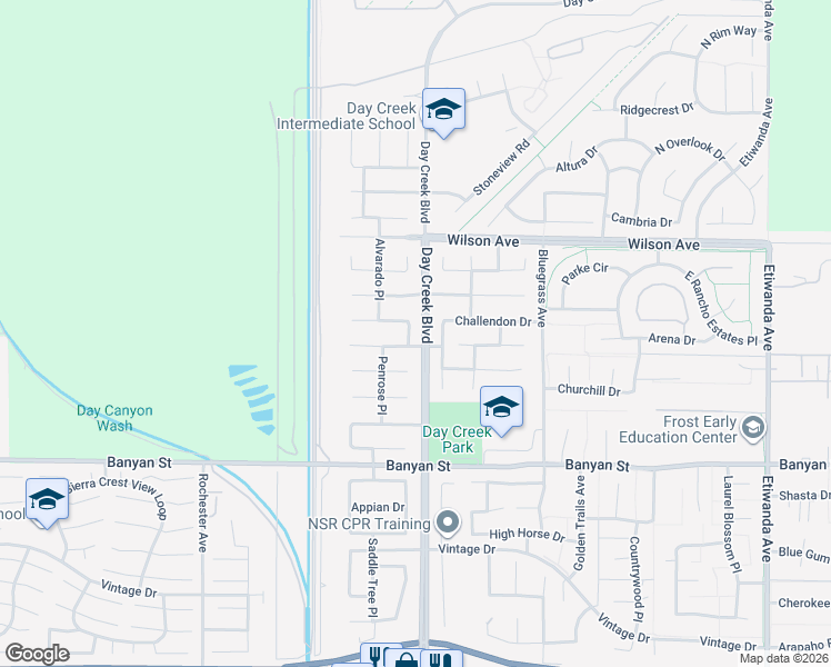 map of restaurants, bars, coffee shops, grocery stores, and more near 5867 Jackson Place in Rancho Cucamonga