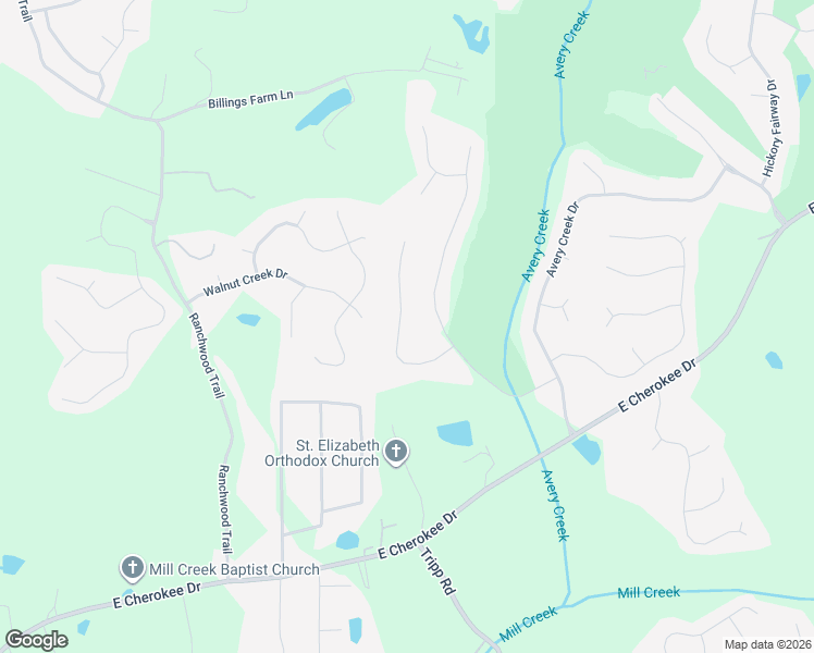 map of restaurants, bars, coffee shops, grocery stores, and more near 122 Fairway Overlook in Woodstock