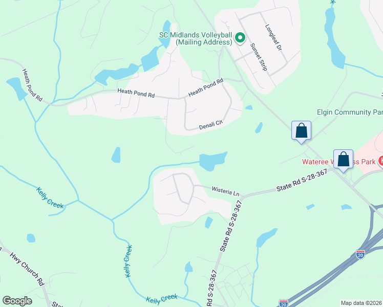 map of restaurants, bars, coffee shops, grocery stores, and more near 77 Bird Song Lane in Elgin