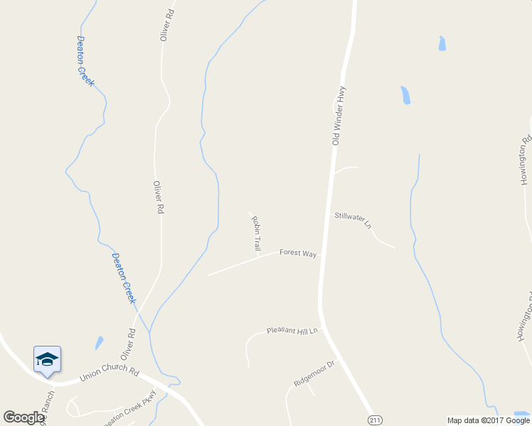 map of restaurants, bars, coffee shops, grocery stores, and more near 5336 Robin Trail in Braselton