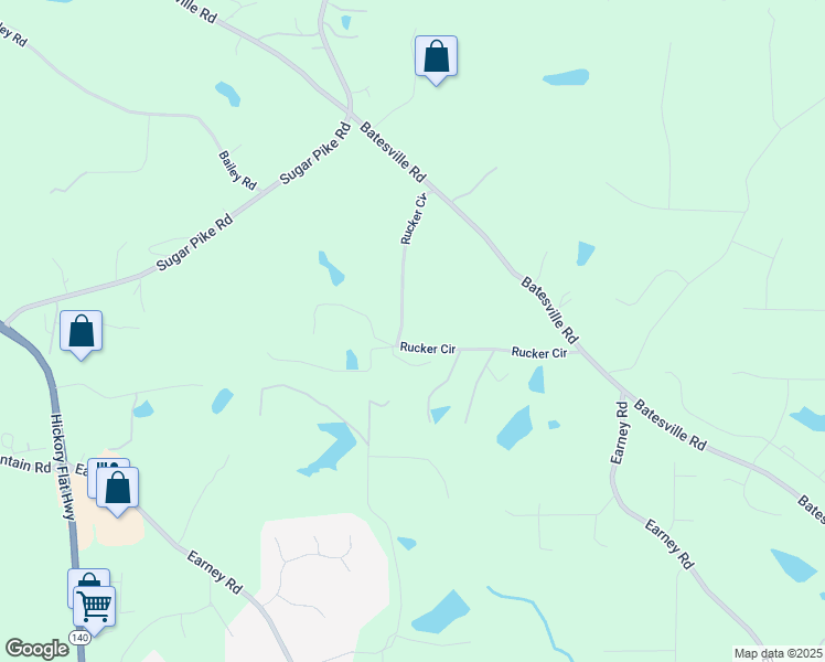 map of restaurants, bars, coffee shops, grocery stores, and more near 1455 Rucker Circle in Woodstock