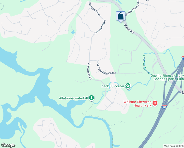 map of restaurants, bars, coffee shops, grocery stores, and more near 506 Stanford Falls Court in Canton