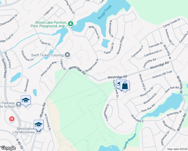 map of restaurants, bars, coffee shops, grocery stores, and more near 100 Hillridge Way in Columbia