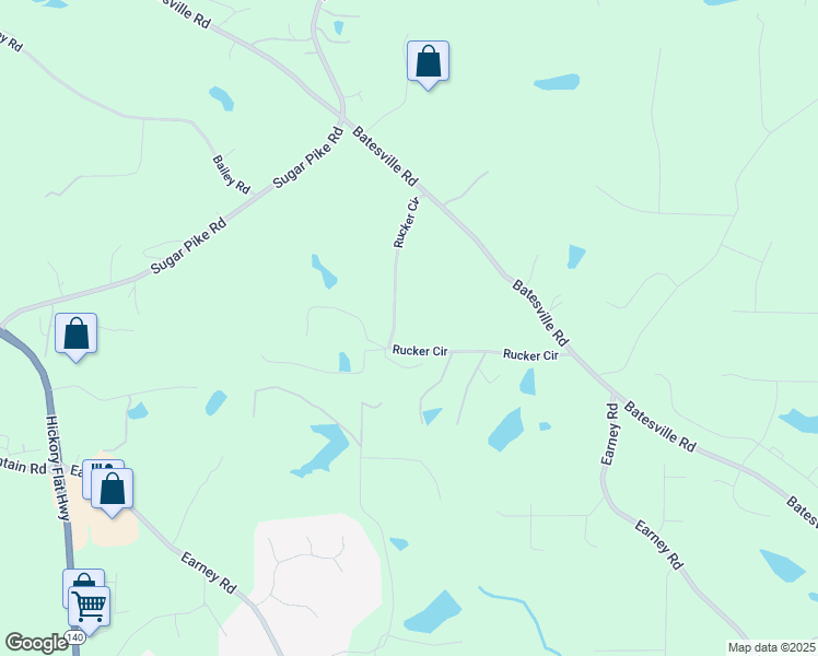 map of restaurants, bars, coffee shops, grocery stores, and more near 1455 Rucker Circle in Woodstock