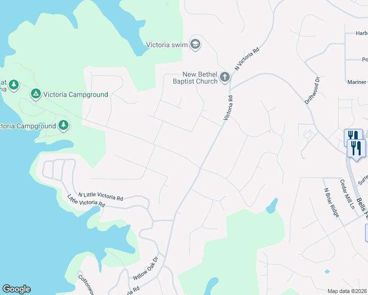 map of restaurants, bars, coffee shops, grocery stores, and more near 908 Victoria Landing Drive in Woodstock