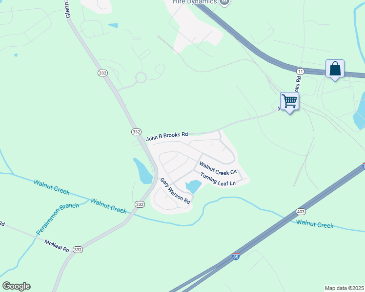 map of restaurants, bars, coffee shops, grocery stores, and more near 857 Independence Avenue in Pendergrass