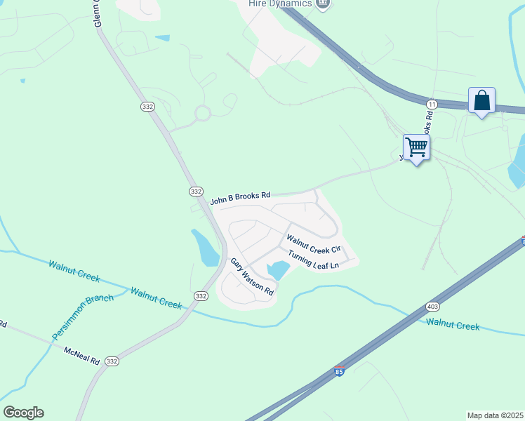 map of restaurants, bars, coffee shops, grocery stores, and more near 857 Independence Avenue in Pendergrass