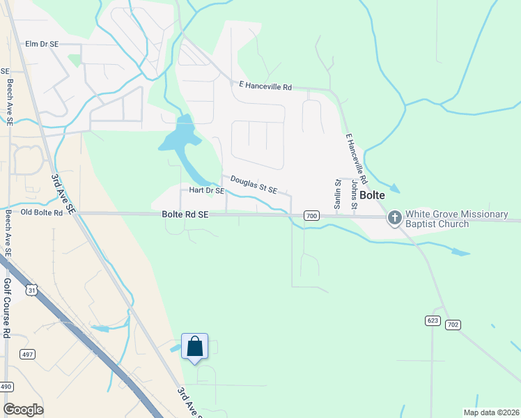 map of restaurants, bars, coffee shops, grocery stores, and more near 1631 Bolte Road Southeast in Cullman