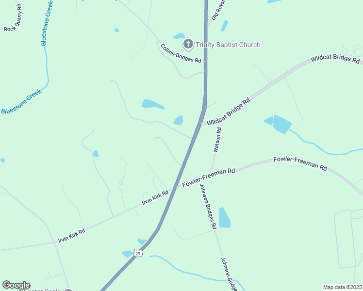 map of restaurants, bars, coffee shops, grocery stores, and more near 1885 U.S. 29 in Danielsville