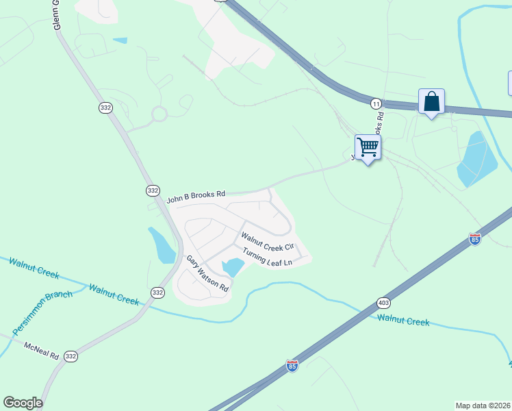 map of restaurants, bars, coffee shops, grocery stores, and more near 732 Independence Avenue in Pendergrass