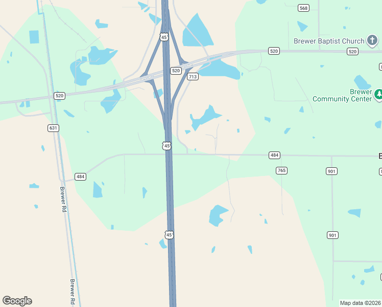 map of restaurants, bars, coffee shops, grocery stores, and more near 233 County Road 484 in Shannon