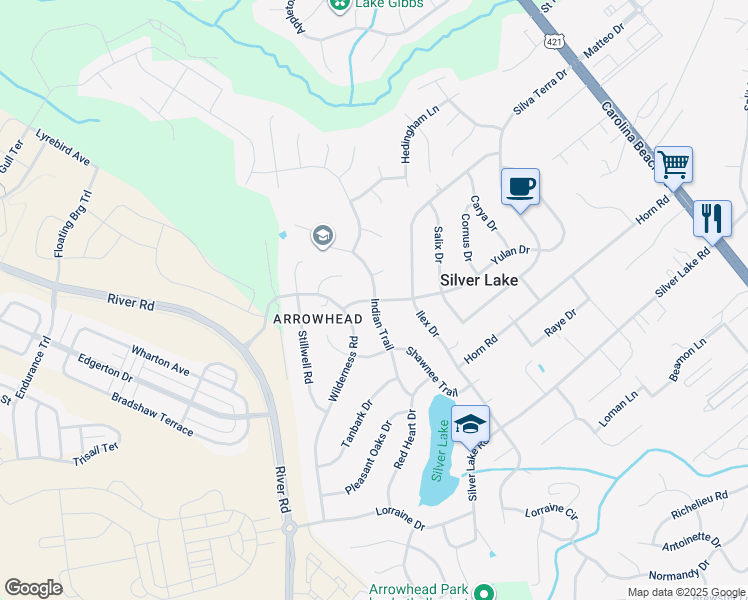 map of restaurants, bars, coffee shops, grocery stores, and more near 700 Yulan Drive in Wilmington