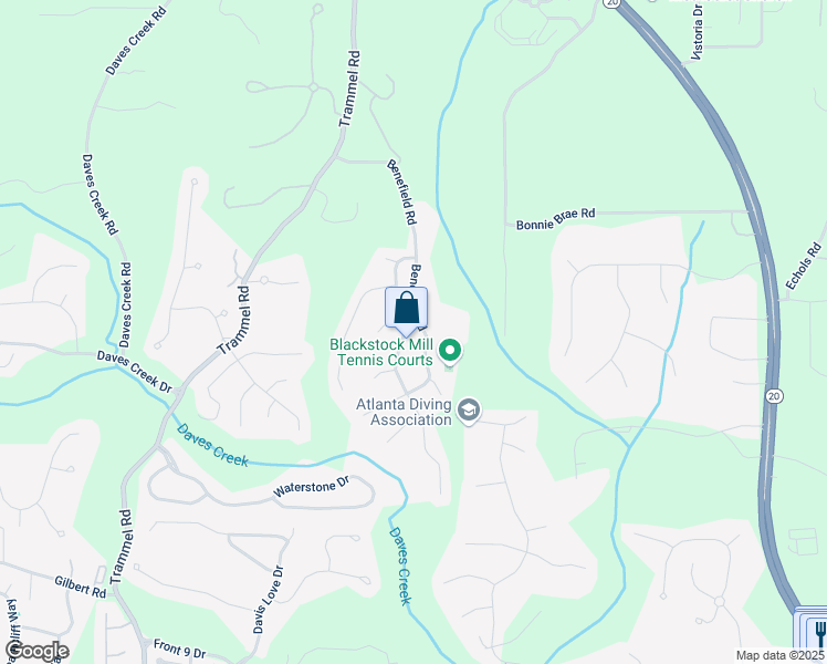map of restaurants, bars, coffee shops, grocery stores, and more near 2625 Blackstock Drive in Cumming