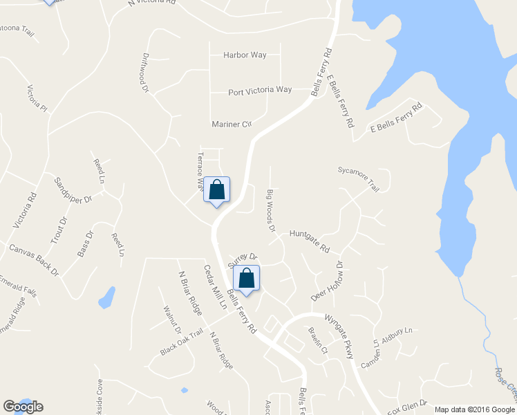 map of restaurants, bars, coffee shops, grocery stores, and more near 153 Sunset Lane in Woodstock
