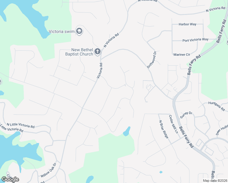 map of restaurants, bars, coffee shops, grocery stores, and more near 1313 Bass Drive in Woodstock