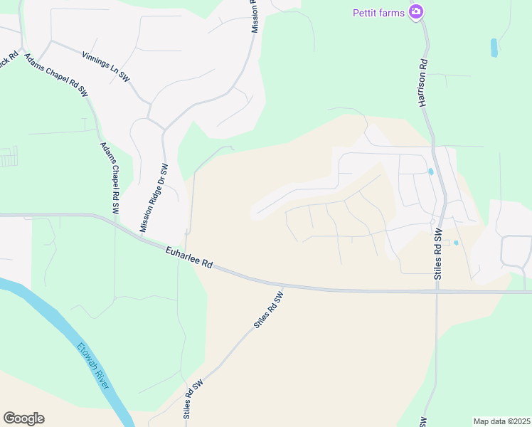 map of restaurants, bars, coffee shops, grocery stores, and more near 231 Malbone Street Southwest in Cartersville