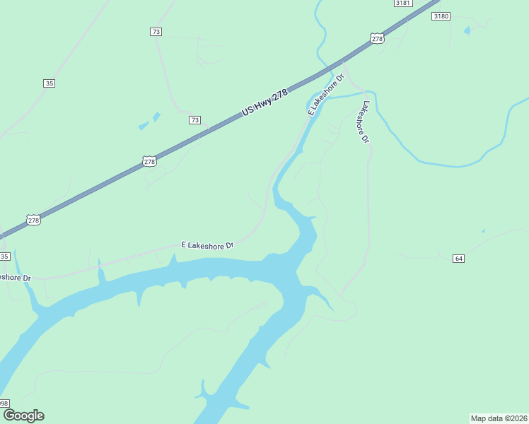 map of restaurants, bars, coffee shops, grocery stores, and more near 521 Lakeshore Drive in Double Springs