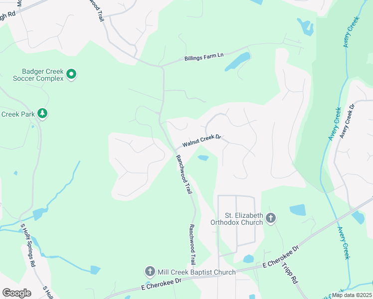 map of restaurants, bars, coffee shops, grocery stores, and more near 1008 Walnut Creek Drive in Woodstock