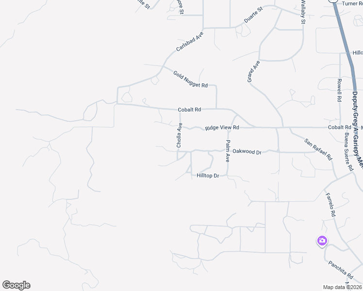 map of restaurants, bars, coffee shops, grocery stores, and more near 5725 Cholla Avenue in Yucca Valley