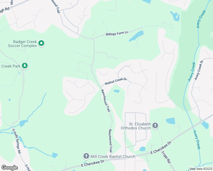 map of restaurants, bars, coffee shops, grocery stores, and more near 1008 Walnut Creek Drive in Woodstock