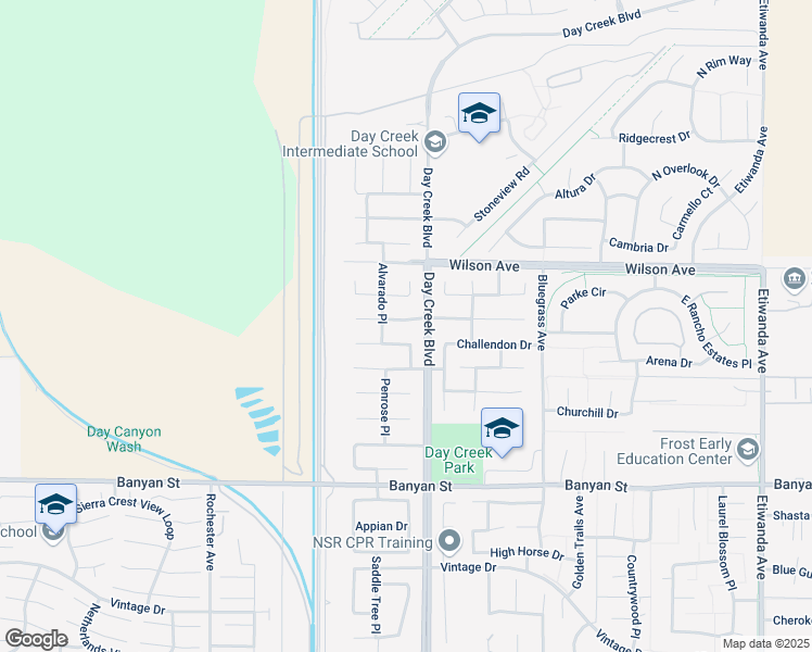 map of restaurants, bars, coffee shops, grocery stores, and more near 12261 Split Rein Drive in Rancho Cucamonga
