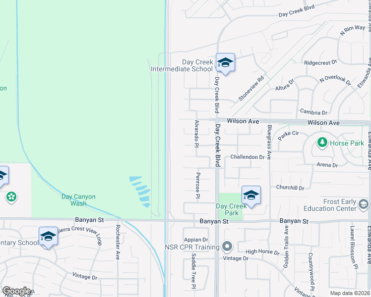 map of restaurants, bars, coffee shops, grocery stores, and more near 12171 Split Rein Drive in Rancho Cucamonga