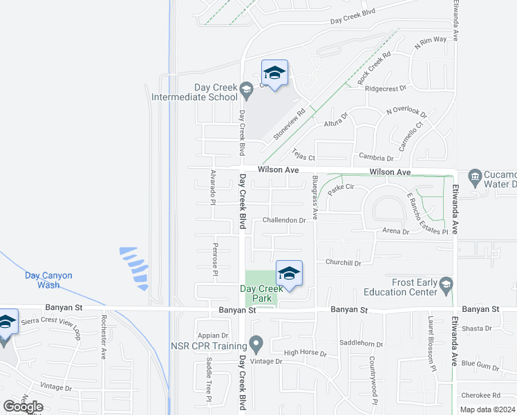 map of restaurants, bars, coffee shops, grocery stores, and more near 12347 Split Rein Drive in Rancho Cucamonga
